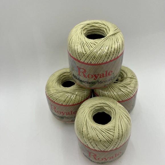 NEW! Royal Silkessence Microfiber 100% Acrylic Color light Yellow Green 4 Pack - Picture 3 of 8